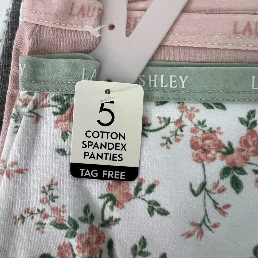 Laura Ashley Women’s Panties Sz Medium Pkg/5 Briefs Multi Colors MSRP $48 - Picture 4 of 7